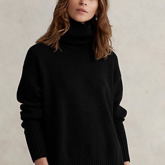 JEANNE PIERRE Sweaters - Jeanne Pierre Wool-blend turtleneck black sweater Size M
